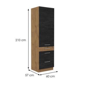 Obrazek Szafka Kuchenna VIGO Dark 60DKS-210 3S 1F