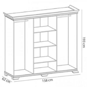 Obrazek Szafa Kora KS2 158 cm biały