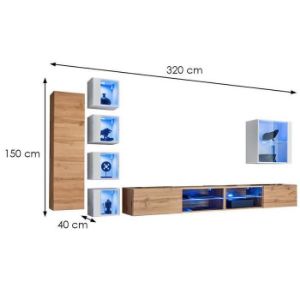 Obrazek Meblościanka Switch Xxvi Wotan/Biały