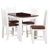 Obrazek Zestaw stół i krzesła Izydor 1+4 orzech/biały 
