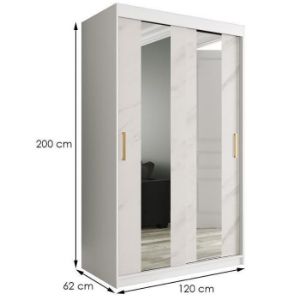 Obrazek  Szafa Marmur Pole 120 Biały/Marmur Biały 