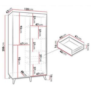 Obrazek Komplet Szuflad (2SZT) 120 150 180 200 Czarny