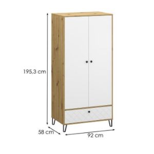 Obrazek Szafa Sorrento F 2d1s Dąb Artisan/Biały