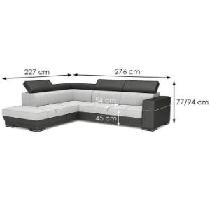 Obrazek Narożnik z funkcją spania Parys-1 Pecos-16 + Cayenne 20 lewostronny