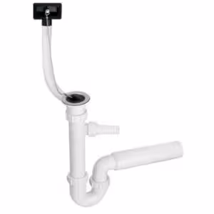 Obrazek Syfon zlewozmywakowy rurowy podł. pralka/zmywarka z odejściem poziomym