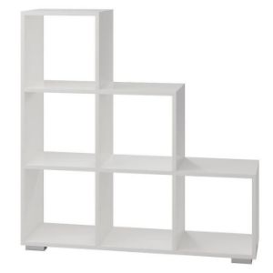 Obrazek Regał Ażur Schodki 3x3 Biały