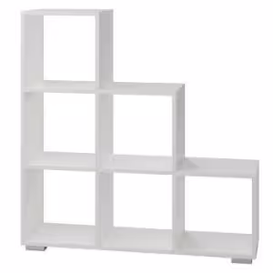 Obrazek Regał Ażur Schodki 3x3 Biały 