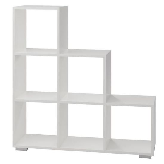 Obrazek Regał Ażur Schodki 3x3 Biały 