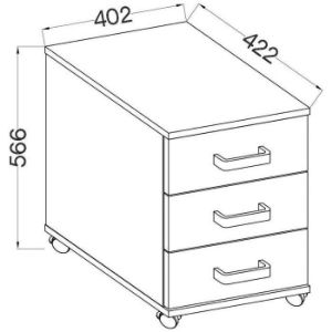 Obrazek Kontenerek 3s Malta Dąb Artisan Typ 201