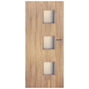 Obrazek Drzwi wewnętrzne Trio 3*3 80L Dąb Sonoma L2
