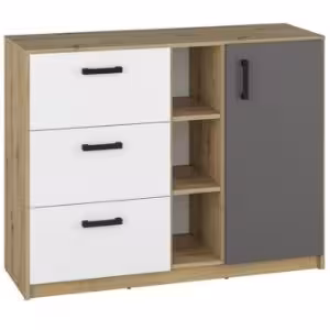 Obrazek Komoda 120 Fini 06 dąb artisan/biały/antracyt