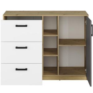 Obrazek Komoda 120 Fini 06 dąb artisan/biały/antracyt