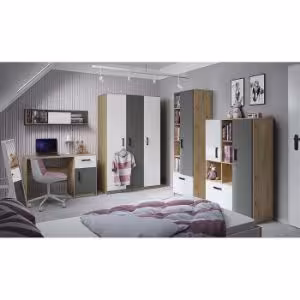 Obrazek Komoda 120 Fini 06 dąb artisan/biały/antracyt