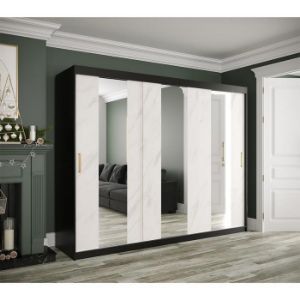 Obrazek  Szafa Marmur Pole 250 Czarny/Marmur Biały 