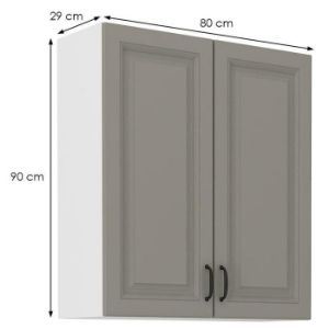 Obrazek Szafka kuchenna Stilo claygrey/biały 80g/90 2f