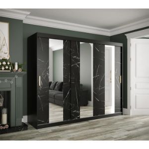 Obrazek  Szafa Marmur Pole 250 Czarny/Marmur Czarny 