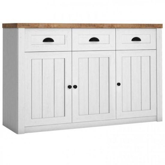 Obrazek Komoda Prowansja K3SP sosna andersen/dąb lefkas ciemny