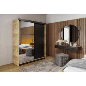 Obrazek Szafa Retro 138 5L craft/ front czarny 