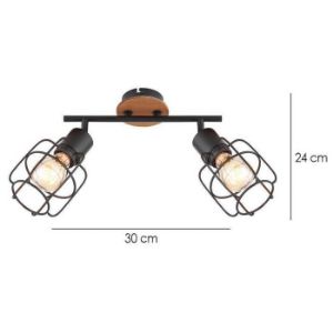 Obrazek Lampa 54037-2 Czarno-brązowa LS2