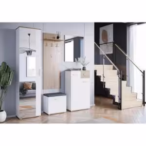 Obrazek Lustro Justus 02 White/Oak Artisan