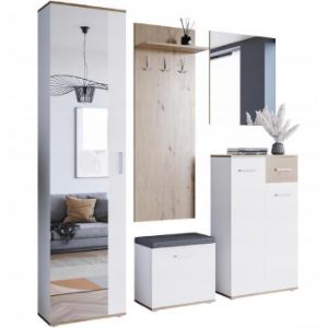 Obrazek Lustro Justus 02 White/Oak Artisan