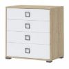 Obrazek Komoda Kiki F4-BK/KI-15 beech/white
