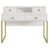 Obrazek Biurko Cloe 03 4s biały/złoty metal
