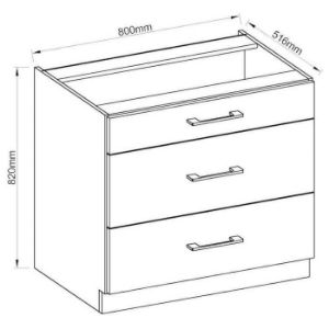 Obrazek Szafka kuchenna VIGO grafit mat 80D 3S BB