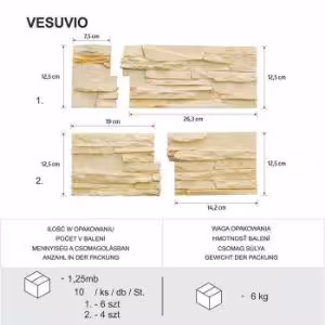 Obrazek Kamień Gipsowy Vesuvio Narożnik