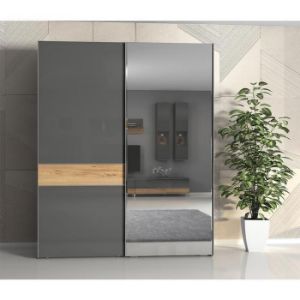 Obrazek Szafa 2d Onyx z lustrem pk181-og/on pacific walnut/