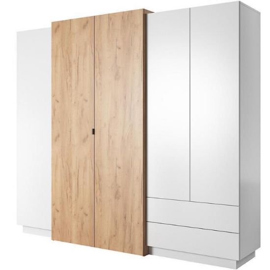 Obrazek Szafa 3d A 230 Biały/Dąb Craft Złoty