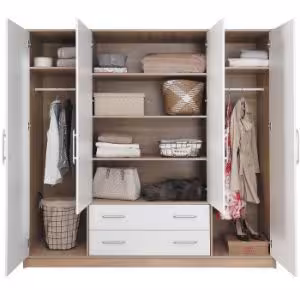 Obrazek Szafa Smart SRl1 200 cm dąb sonoma/biały