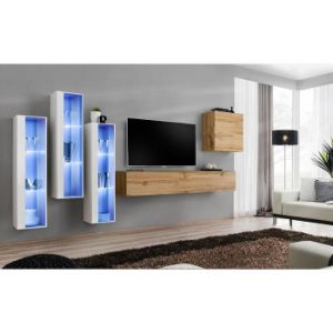Obrazek Szafka Wisząca Switch WW2 Biały +LED