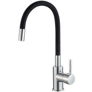 Obrazek Bateria zlewozmywakowa elastyczna Samba czarna