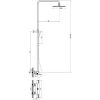 Obrazek Xena system natryskowy z deszczownicą z baterią termostatyczną