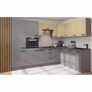 Obrazek Szafka kuchenna SCANDI jodełka/antracyt 50zl 1f bb