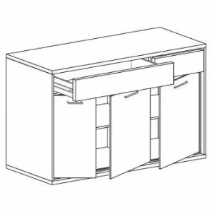 Obrazek Komoda M7 Deska Mediolan Natural Hikora