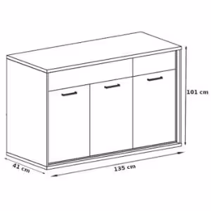 Obrazek Komoda M7 Deska Mediolan Natural Hikora