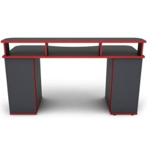 Obrazek Biurko Matrix 3 grafit/czerwony 