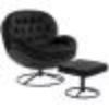 Obrazek  Fotel obrotowy Lima z podnóżkiem czarny 
