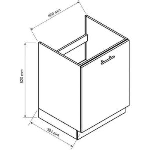 Obrazek Szafka Kuchenna Zoya D60zl Pl Biały Groszek/Biały