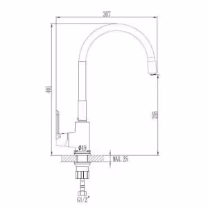 Obrazek Bateria zlewozmywakowa Joga Plus biała 