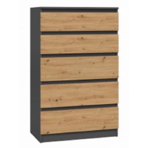 Obrazek Komoda Umo P5 antracyt/dąb artisan