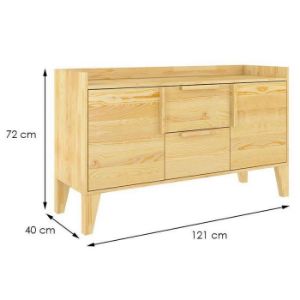 Obrazek Komoda Drewniana Sosnowa Skandica Agava Naturalny