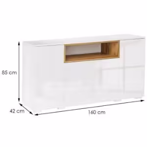 Obrazek Komoda Londyn D.Craft Złoty/Biały Połysk