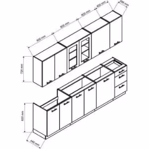 Obrazek Kuchnia Natalia 260 Biały Połysk BB