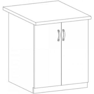 Obrazek Szafka kuchenna Sycylia  D60 biały/dąb lancelot