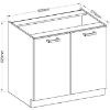 Obrazek Szafka kuchenna Wiktoria chamonix/legno 80d 2f bb