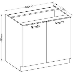Obrazek Szafka kuchenna Wiktoria chamonix/legno 80d 2f bb
