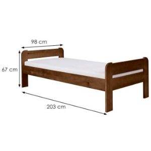 Obrazek Łóżko Alex 90x200 sosna bejca brąz 